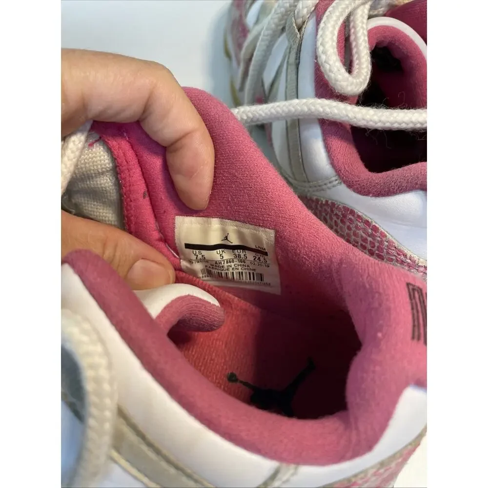 Size 7.5 Nike Air Jordan 11 XI Retro Low Pink Snakeskin W AH7860-106